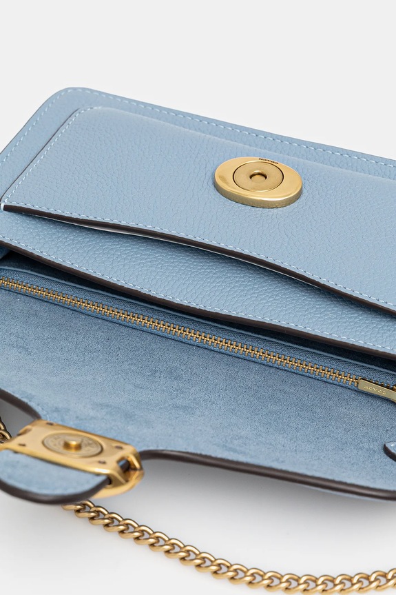 Coach geantă de piele Tabby Chain Clutch CE772 albastru
