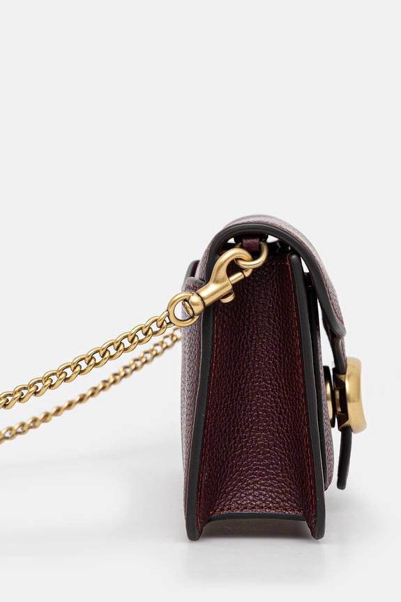 Δερμάτινη τσάντα Coach Tabby Chain Clutch CE772 μπορντό AA00