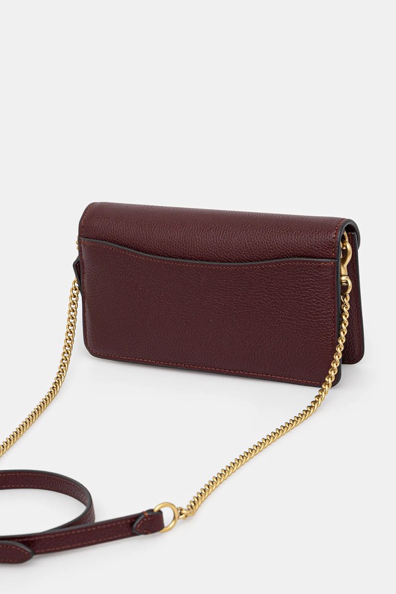 Αξεσουάρ Δερμάτινη τσάντα Coach Tabby Chain Clutch CE772 μπορντό