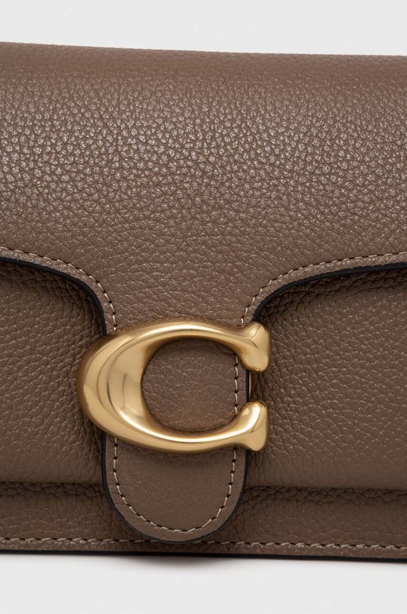 Δερμάτινη τσάντα Coach Tabby Chain Clutch CE772 καφέ