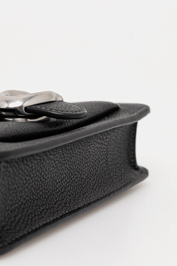 Δερμάτινη τσάντα Coach Tabby Chain Clutch μαύρο CE772