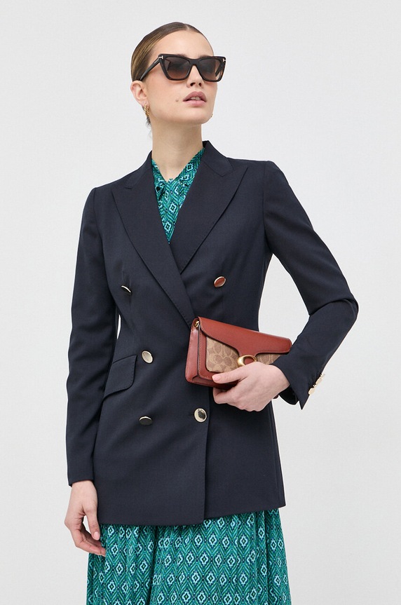 Δερμάτινη τσάντα Coach Tabby Chain Clutch In Signature Canvas CE774 καφέ