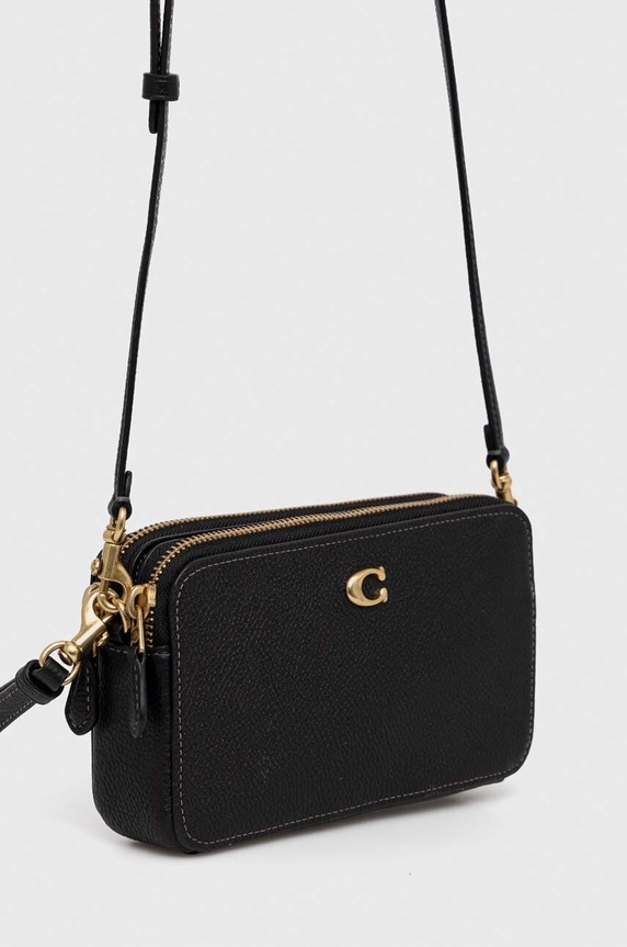 Δερμάτινη τσάντα Coach CH819 μαύρο SS23