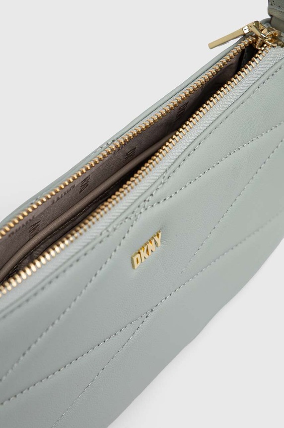 Dkny torebka skórzana R31EBW99 turkusowy
