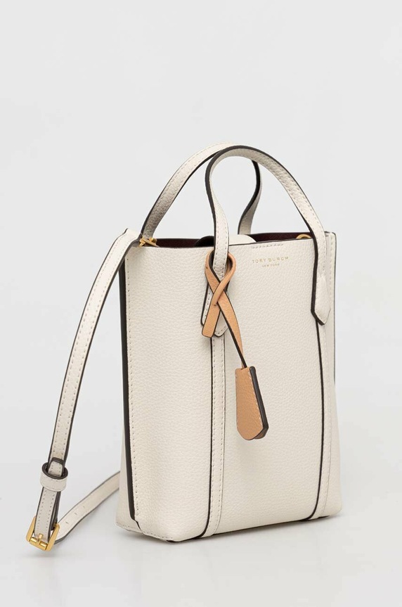 Kožená kabelka Tory Burch 142616.104 béžová SS23