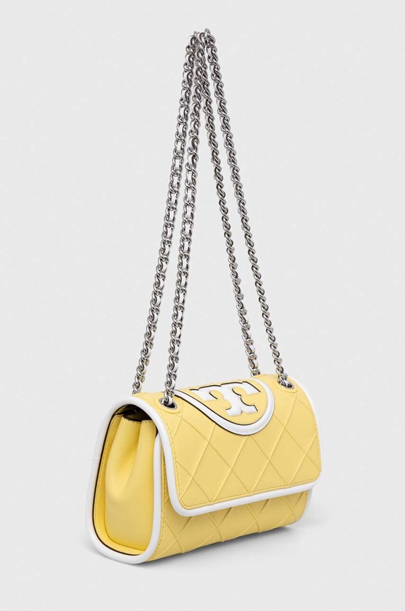 Kožená kabelka Tory Burch 145585.700 žltá AW25