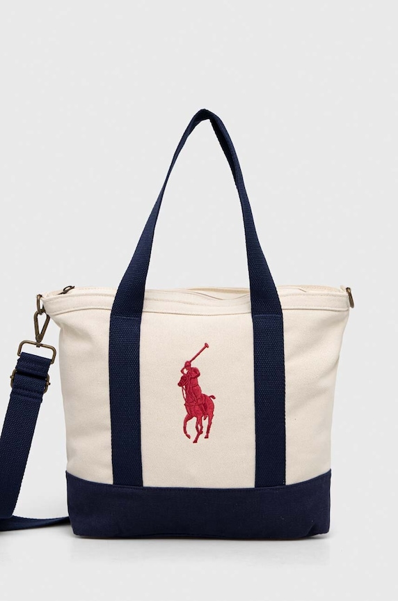 Παιδική τσάντα Polo Ralph Lauren υφασμάτινο σκούρο μπλε 9AR023