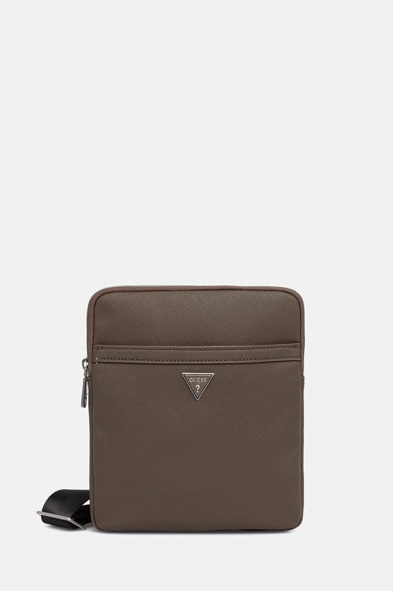 Σακίδιο Guess CERTOSA απομίμηση λείου δέρματος καφέ HMECSA.P3123