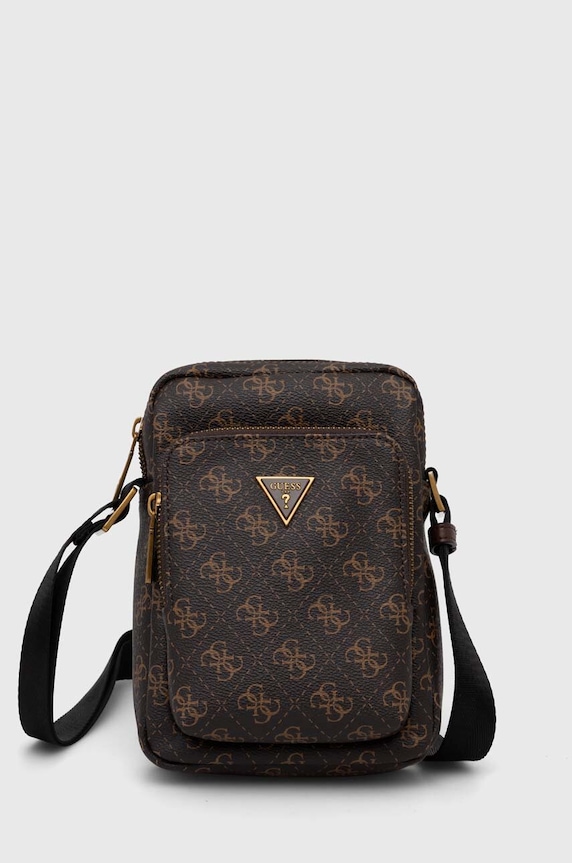 Σακίδιο Guess VEZZOLA απομίμηση λείου δέρματος καφέ HMEVZL.P3163