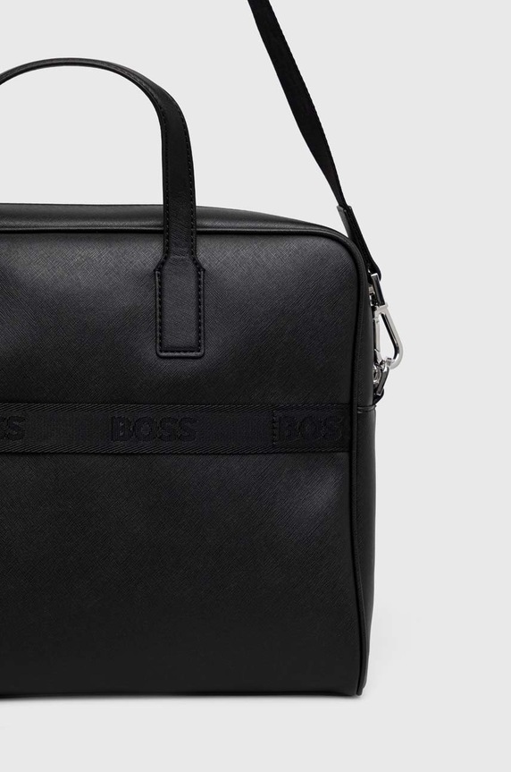 Akcesoria BOSS torba na laptopa skórzana Zair_S doc case 50483563 czarny