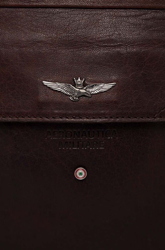 Aeronautica Militare borseta de piele maro AM301