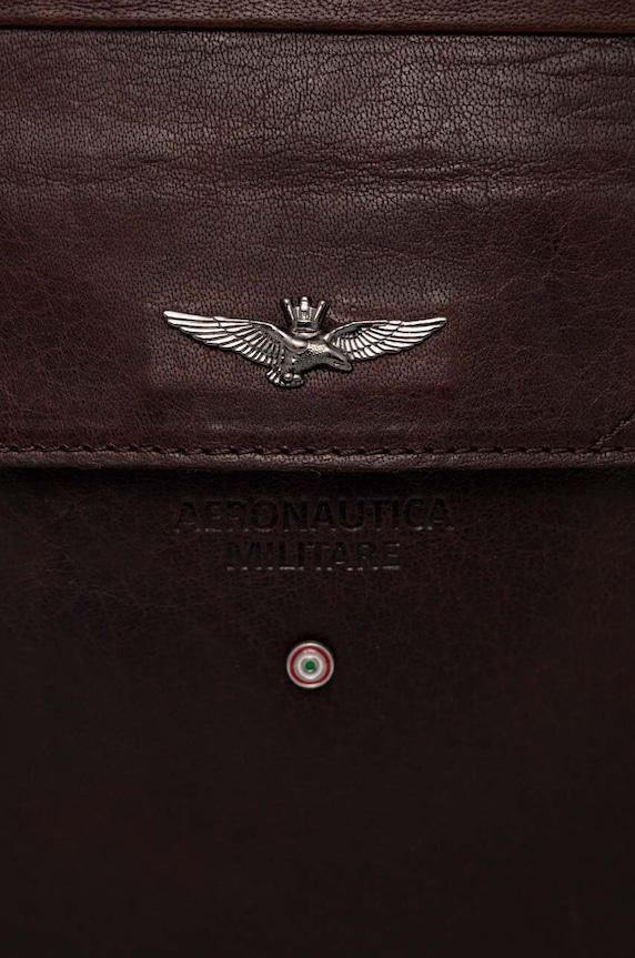 Aeronautica Militare borseta de piele maro AM301