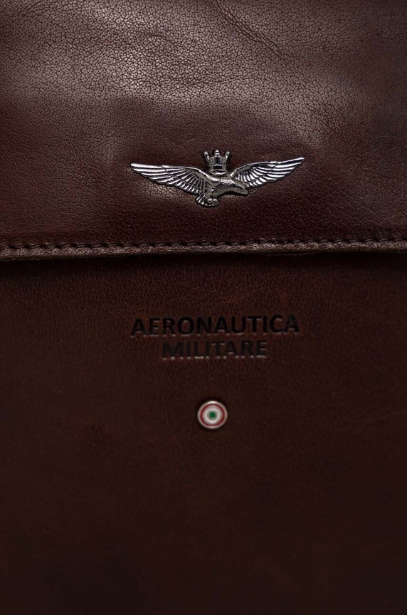 Шкіряна сумка Aeronautica Militare коричневий AM302