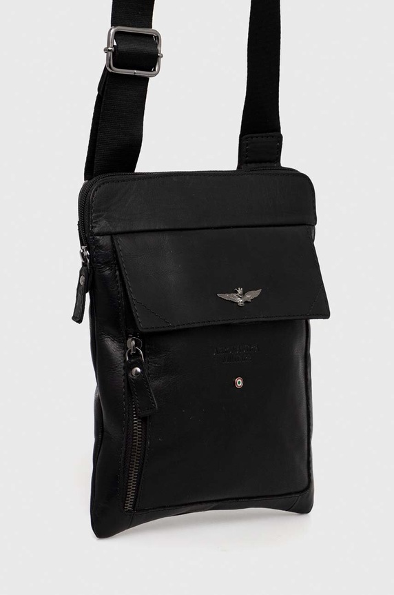 Aeronautica Militare borseta de piele AM302 negru AA00