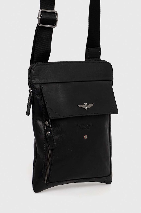 Aeronautica Militare borseta de piele AM302 negru AA00