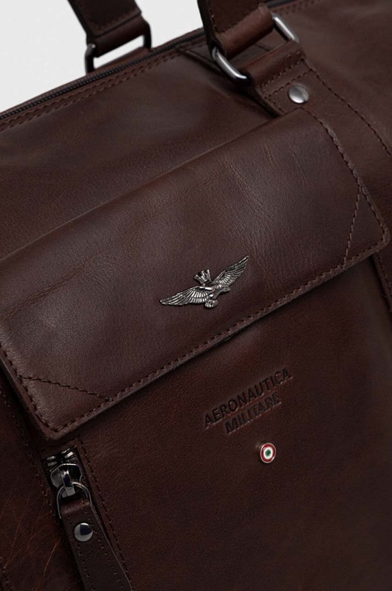 Aeronautica Militare torba skórzana 45 x 31 x 23 cm AM306 brązowy