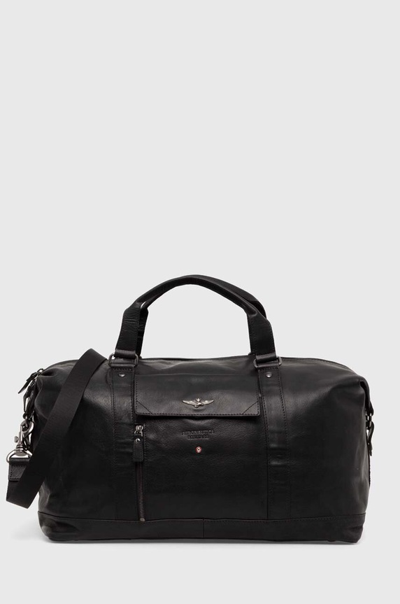 Aeronautica Militare geantă de piele 45 x 31 x 23 cm uni negru AM306