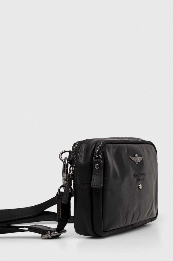Aeronautica Militare borseta de piele AM309 negru SS23