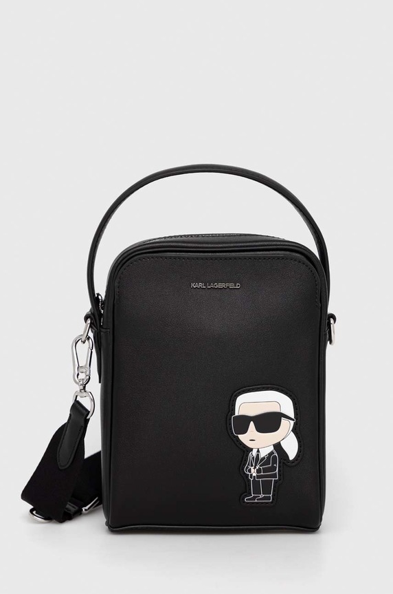 Karl Lagerfeld bőr oldaltáska nappa bőr fekete 230W3042