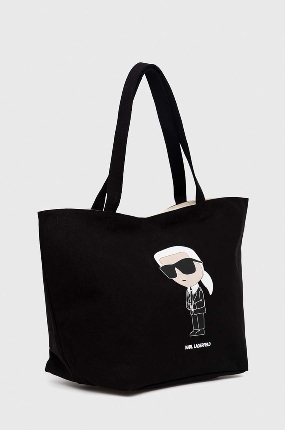 Karl Lagerfeld borsa a mano in cotone 230W3180 nero SS25