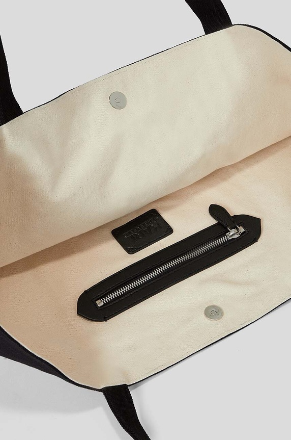 Karl Lagerfeld borsa a mano in cotone nero 230W3180