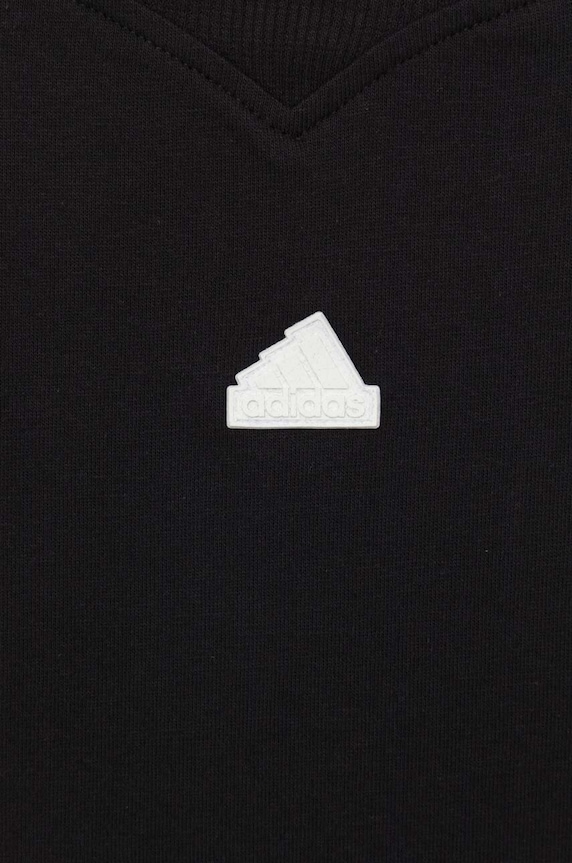 adidas t-shirt bawełniany dziecięcy U FI 3S czarny HR6308