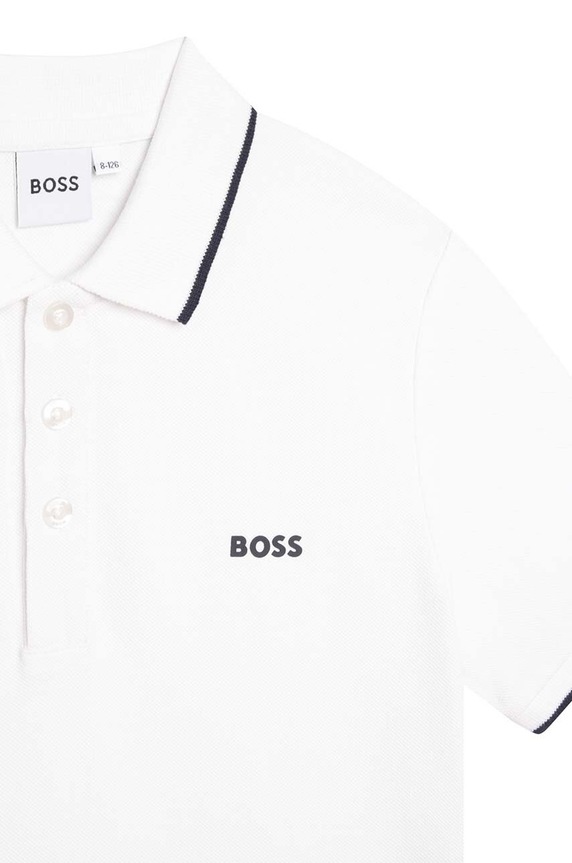 CHLAPEC Dětské bavlněné tričko BOSS J05P12.86.94 bílá