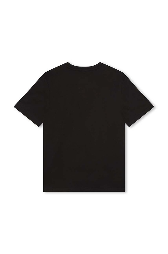 BOSS t-shirt bawełniany dziecięcy J25P23.102.150 czarny AA00