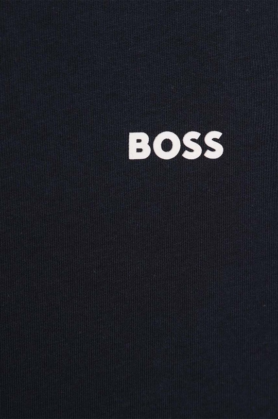 Chlapec Detské bavlnené tričko BOSS J25P23.162.174 tmavomodrá