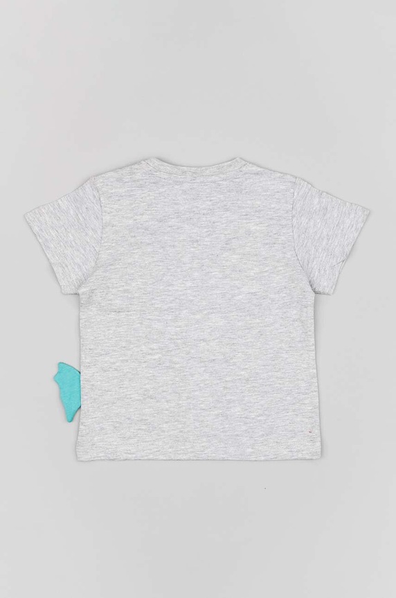 Chłopiec zippy t-shirt bawełniany niemowlęcy ZBBAP0303.23015 szary