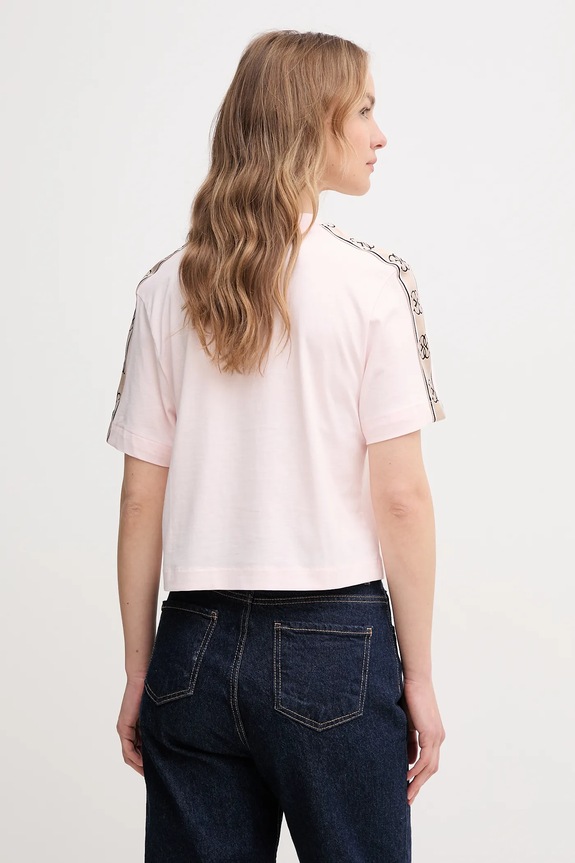 Guess tricou din bumbac BRITNEY V3RI08.I3Z14 roz SS26