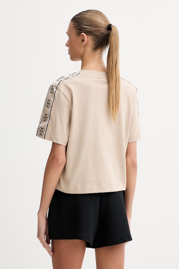 Îmbrăcăminte Guess tricou din bumbac BRITNEY V3RI08.I3Z14 bej
