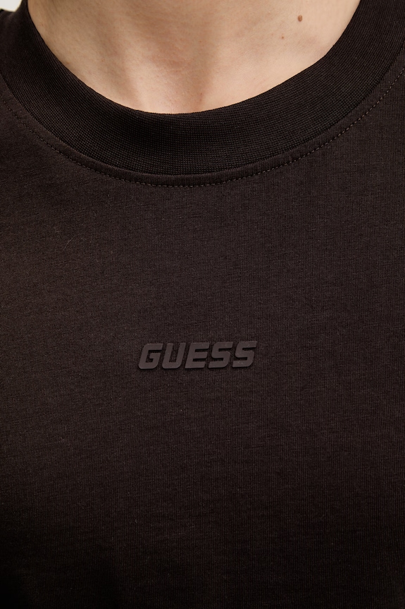 Guess t-shirt bawełniany BRITNEY V3RI08.I3Z14 brązowy