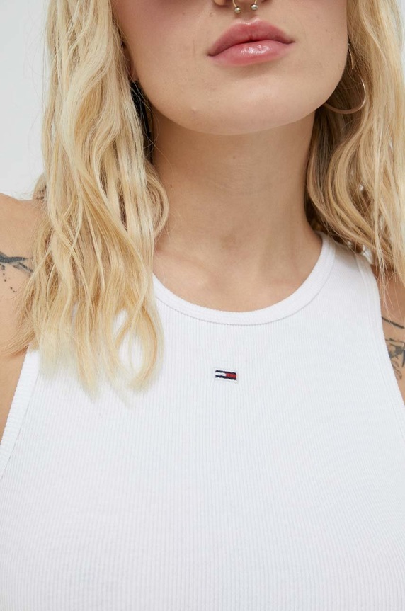 Tommy Jeans top DW0DW14875.PPYX fehér