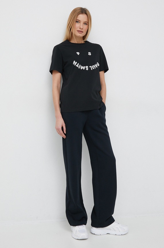 PS Paul Smith t-shirt bawełniany W2R.232V.KP3638 czarny SS23