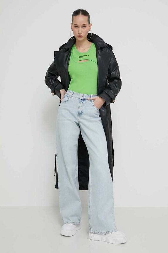 Top Karl Lagerfeld Jeans 231J1701 πράσινο SS24