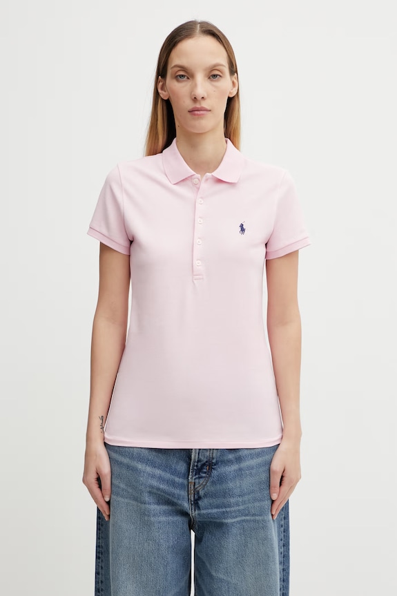 Поло Polo Ralph Lauren с эластаном розовый 211870245