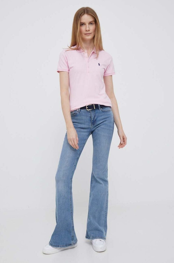 Polo Ralph Lauren polo 211870245 różowy SS26