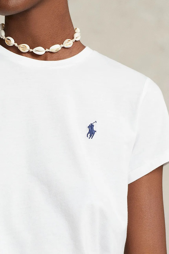 Pamučna majica Polo Ralph Lauren bijela 211898698