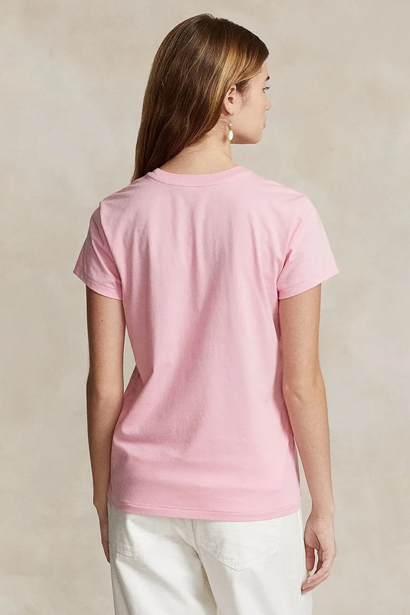 Βαμβακερό μπλουζάκι Polo Ralph Lauren 211898698 ροζ AA00