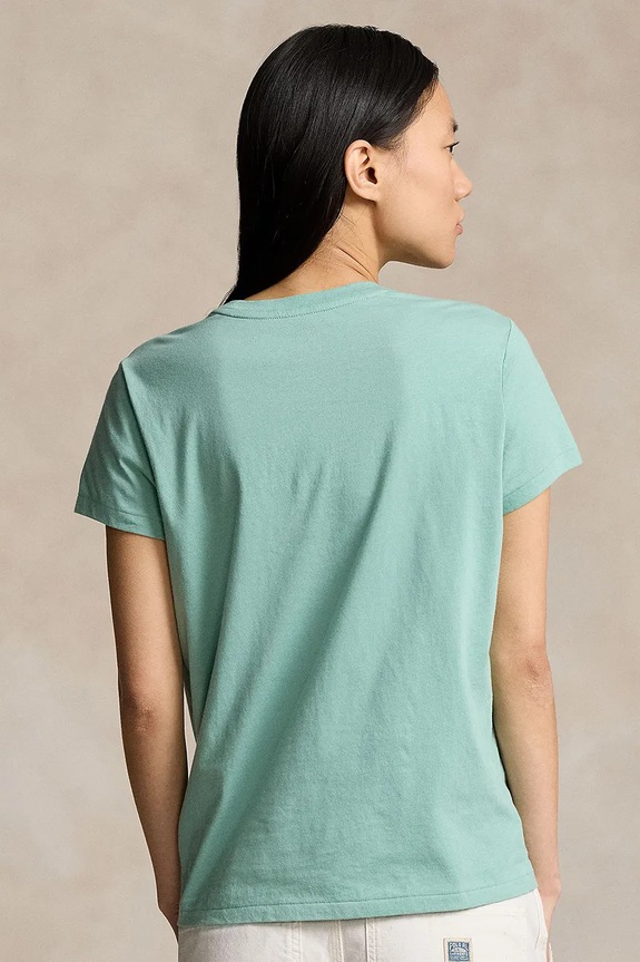 Βαμβακερό μπλουζάκι Polo Ralph Lauren 211898698 πράσινο AA00