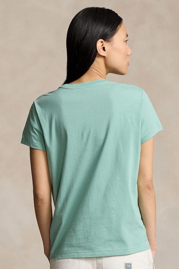 Βαμβακερό μπλουζάκι Polo Ralph Lauren 211898698 πράσινο AA00