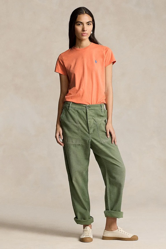 Ρούχα Βαμβακερό μπλουζάκι Polo Ralph Lauren 211898698 πορτοκαλί