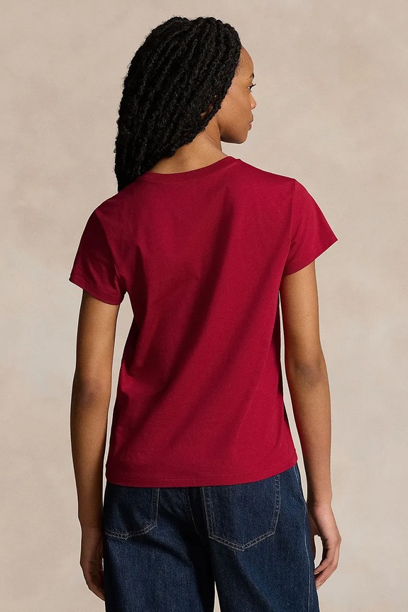 Памучна тениска Polo Ralph Lauren 211898698 червен AA00