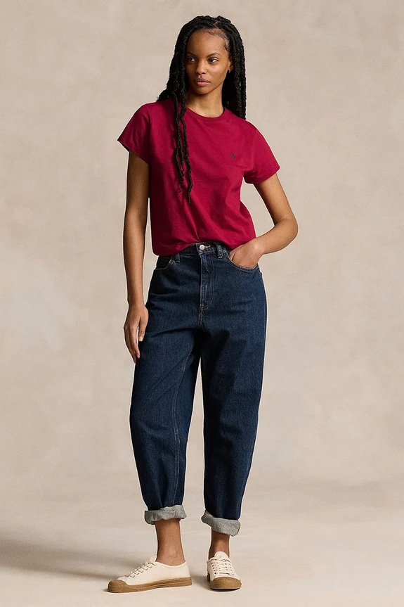 Дрехи Памучна тениска Polo Ralph Lauren 211898698 червен