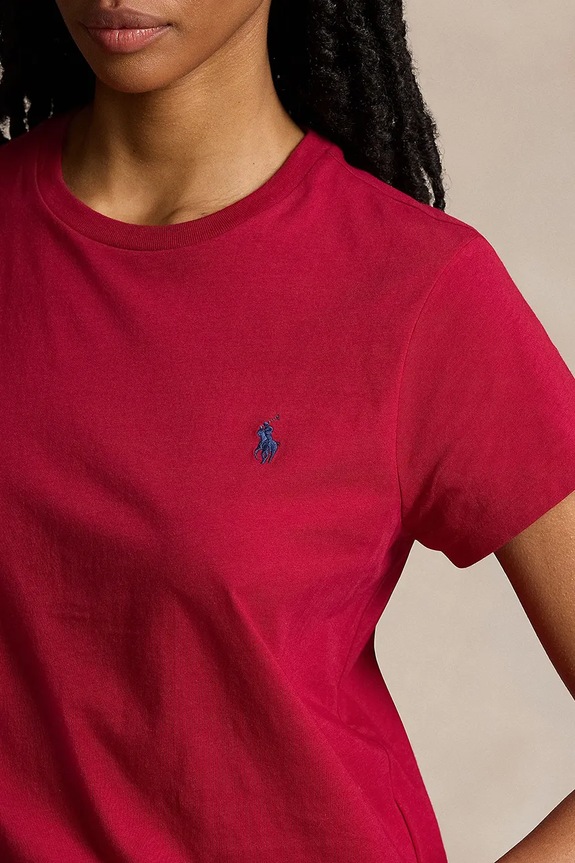 Памучна тениска Polo Ralph Lauren червен 211898698