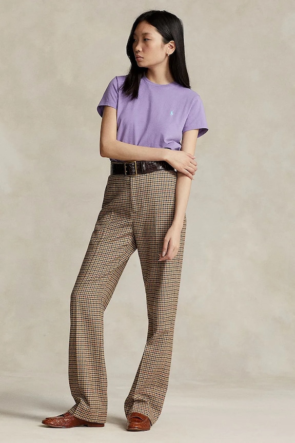 Oblečenie Bavlnené tričko Polo Ralph Lauren 211898698 fialová