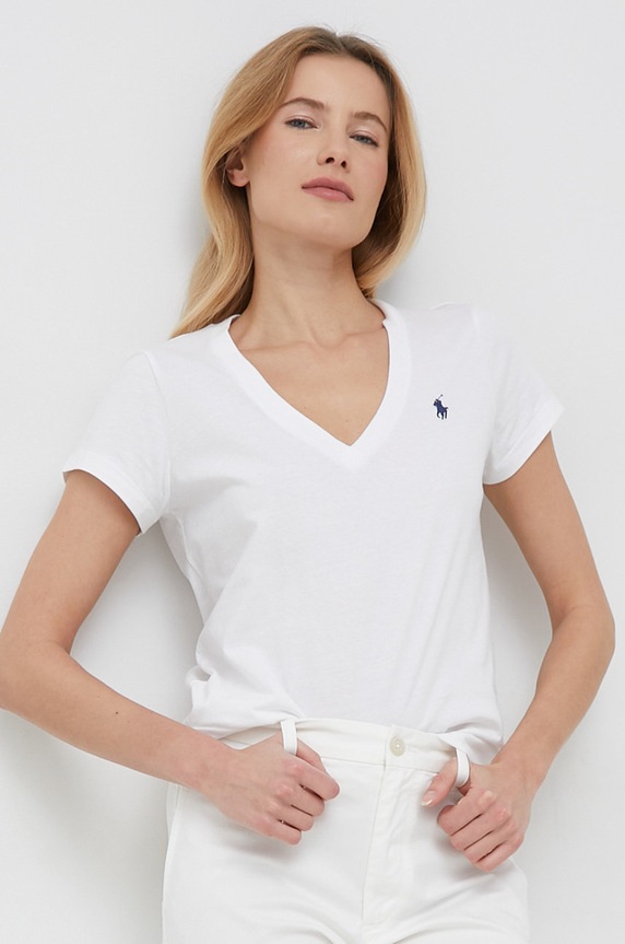 Polo Ralph Lauren t-shirt in cotone bianco 211902403