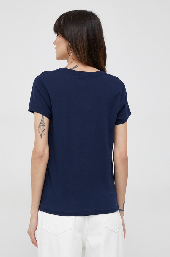 Oblečenie Bavlnené tričko Polo Ralph Lauren 211902403 tmavomodrá