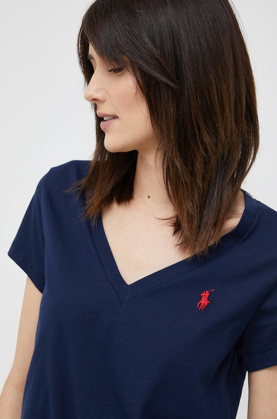 Bavlnené tričko Polo Ralph Lauren tmavomodrá 211902403